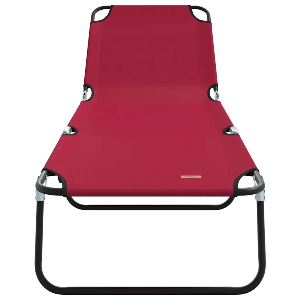 Lettino Prendisole | Sdraio da giardino | Lettino da sole pieghevole Rosso 188 x 57 x 86,5 cm