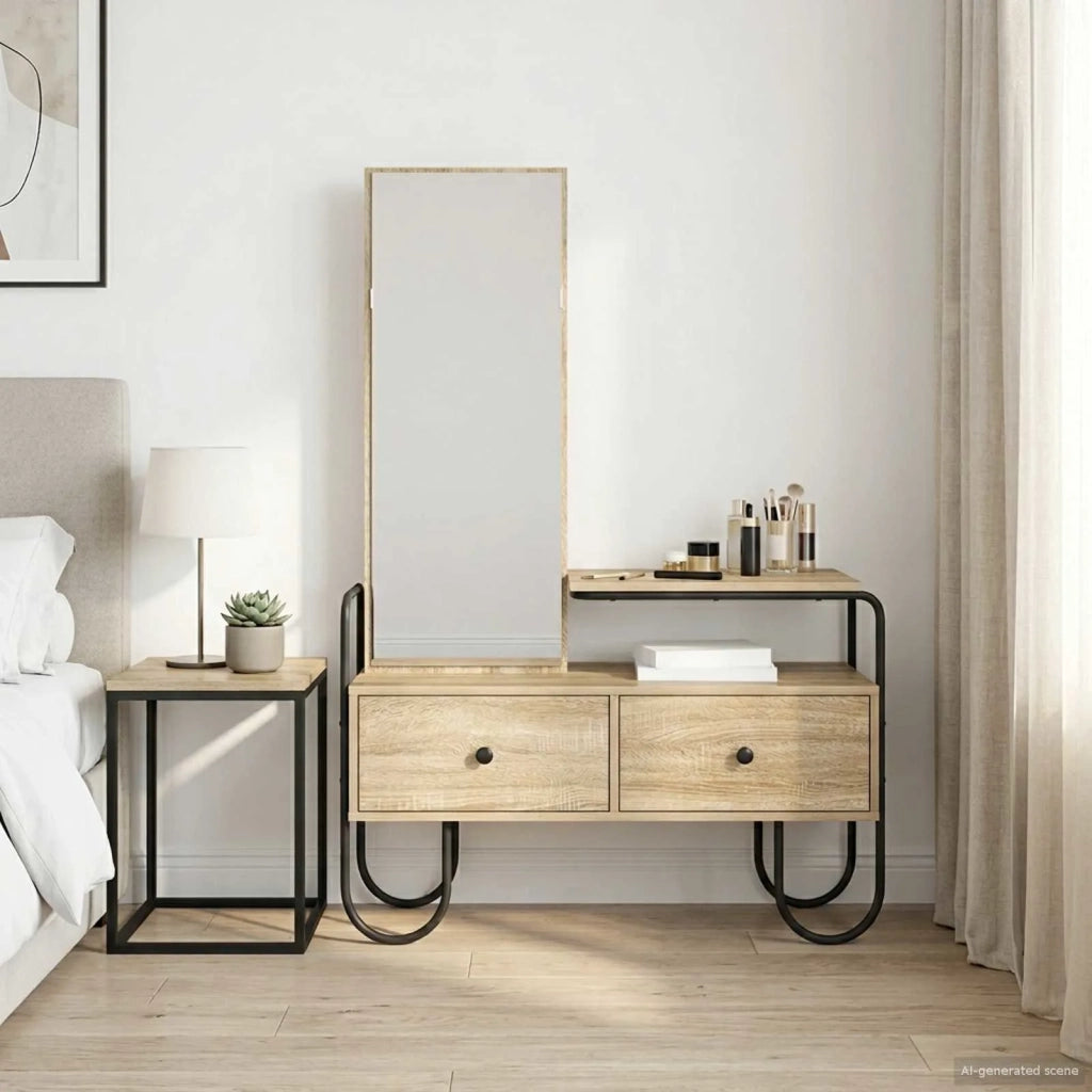 Tavolo da Trucco Rovere Sonoma Legno ingegnerizzato 8007684