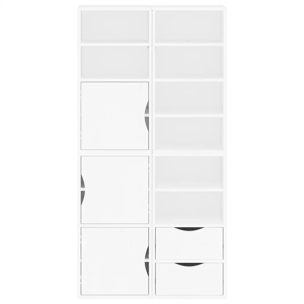 Armadietti Laterali 4 pz ODDA Bianco 40x24x79 cm Legno di Pino
