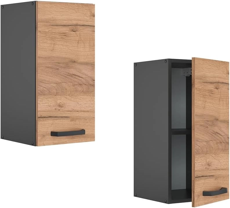 Pensile da cucina R-Line, Quercia dorata, 30 cm, per la libera combinazione all'interno di sistemi cucina modulari