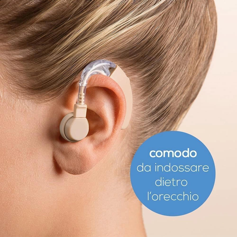 Beurer HA 20 Apparecchio Acustico che amplifica il volume di tutti i suoni interni ed esterni Volume regolabile 3 accessori per adattarlo individualmente al canale