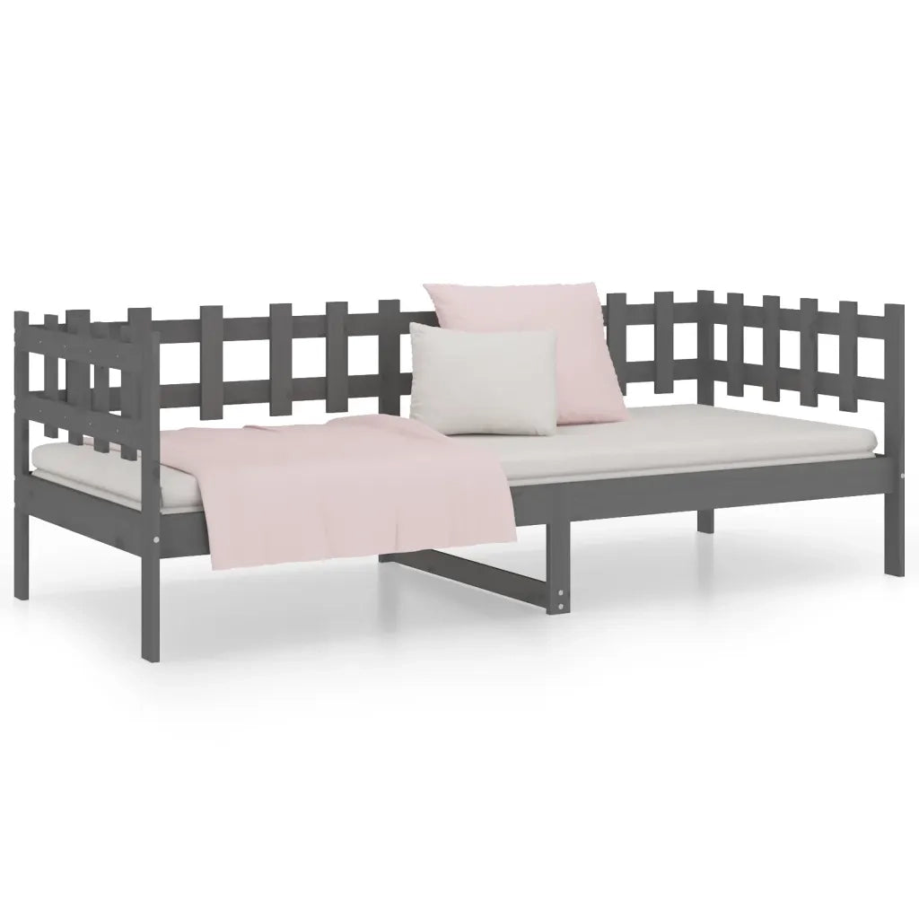 Dormeuse Grigia 90x200 cm in Legno Massello di Pino 820758