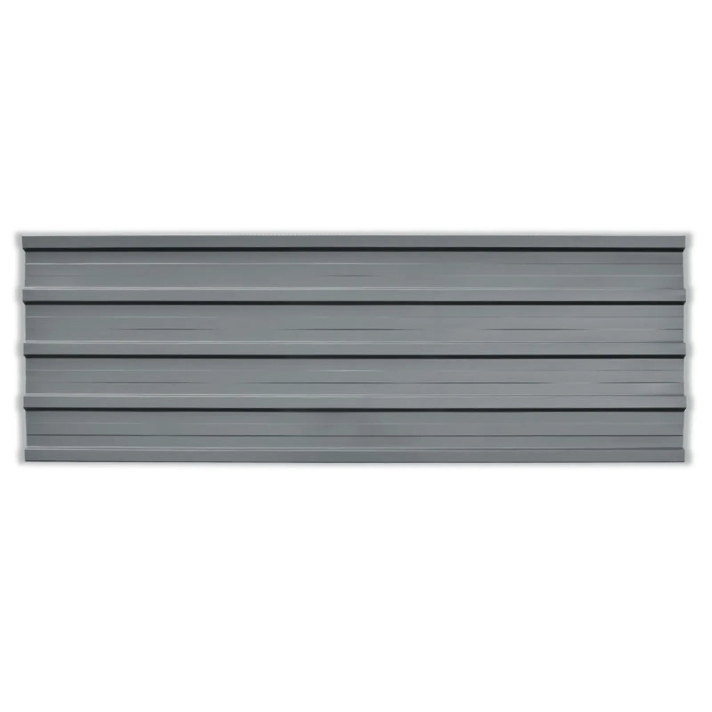Pannello per tetto 12 pcs Grigio 129 x 45 cm Acciaio zincato