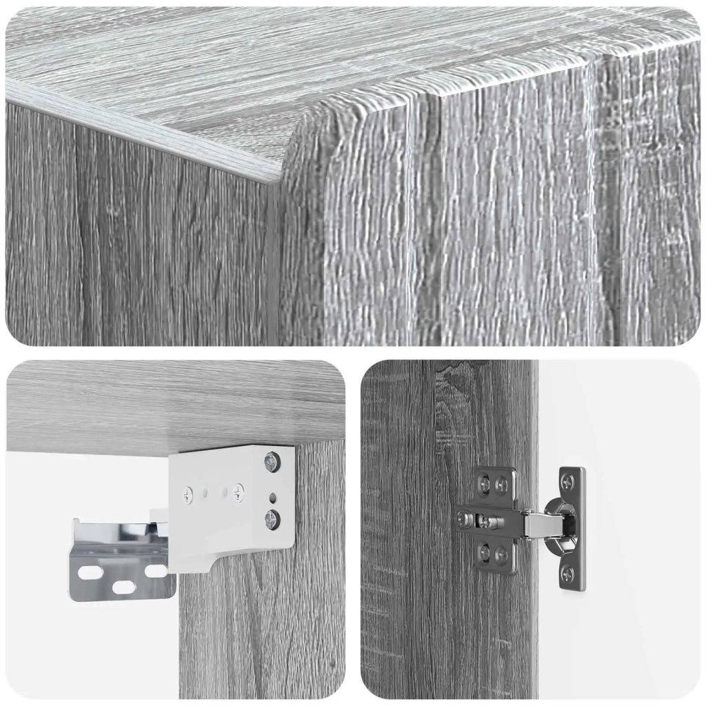 Mobiletto a muro Sonoma grigio 59 x 31 x 64 cm 898241