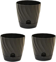 Pannelli di Pianta Autoirriganti a 6cm - 3 Pack Pannelli di Fiori Colorati in Plastica per Piante Indoor e Outdoor con Reservoio Profondo (Nero)