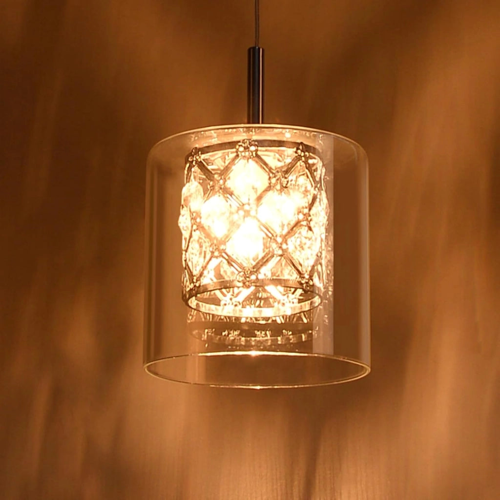Lampada a sospensione ZMH per sala da pranzo 4 fiamme lampada a sospensione moderna vintage G9 cucina hotel