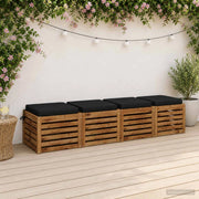 Cuscini per Sedia in 4 Pezzi SOEST 4 pz 100% Poliestere Nero 944389