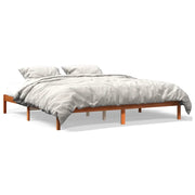Letto matrimoniale | Letto per adulti | Giroletto senza Materasso Marrone Cera 200x200 cm Legno di Pino
