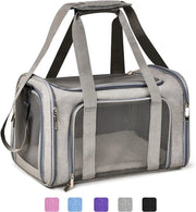 Recinzione per animali domestici, gabbia per piccoli/medi animali domestici (fino a 6,8 kg), recinzione per animali domestici pieghevole, impermeabile, portatile per cuccioli - grigio