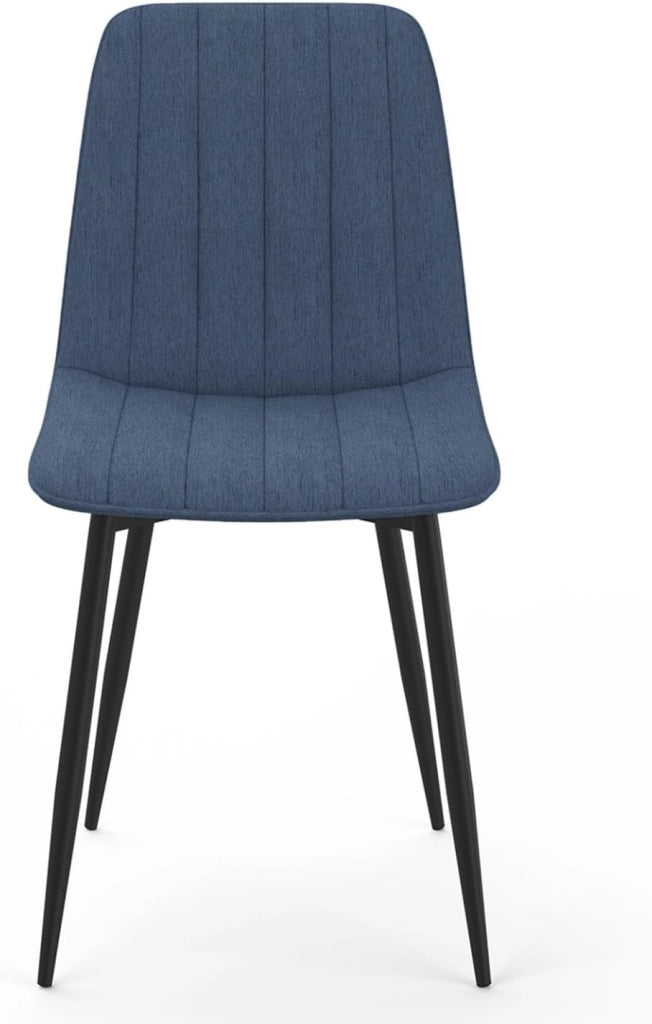 Set di 6 sedie da pranzo MIRA in tessuto blu