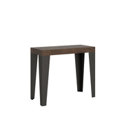 Consolle allungabile 90x40/196 cm Flame Small Premium telaio Antracite - Noce