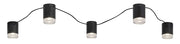Plafoniera moderna nera in metallo 5xG9 Rabalux Looplab