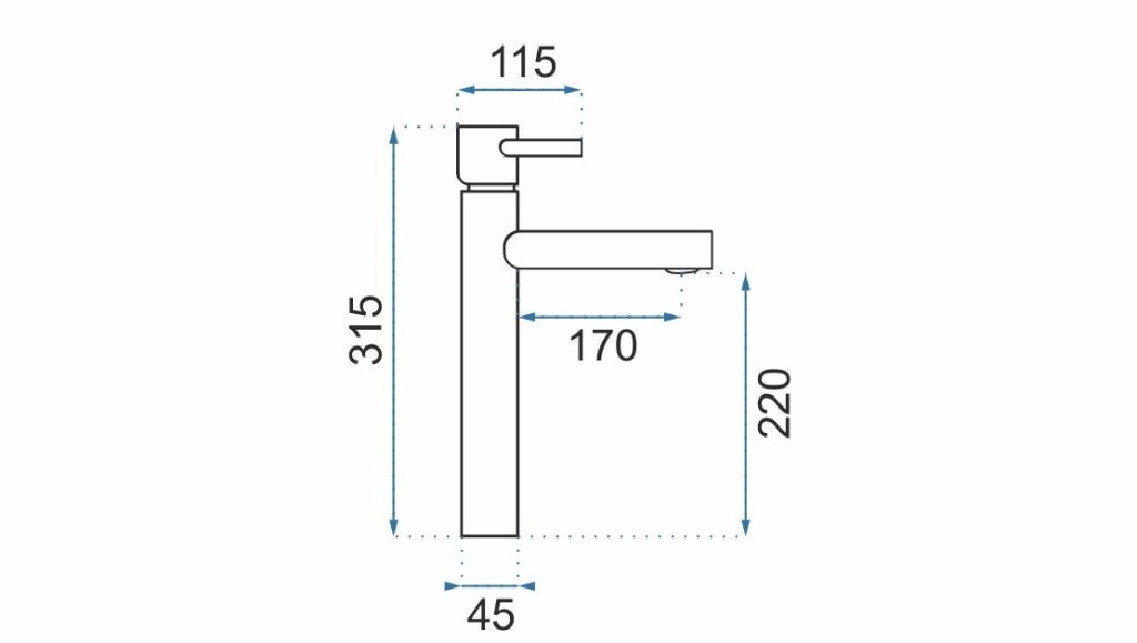 Rubinetto Da Lavabo Rea Tess High