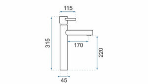 Rubinetto Da Lavabo Rea Tess High