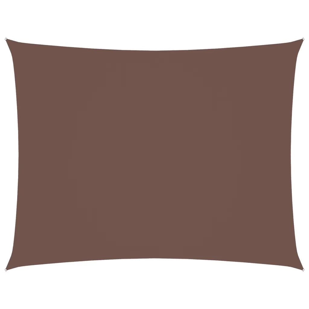 Parasole a Vela Oxford Rettangolare 5x6 m Marrone 135824