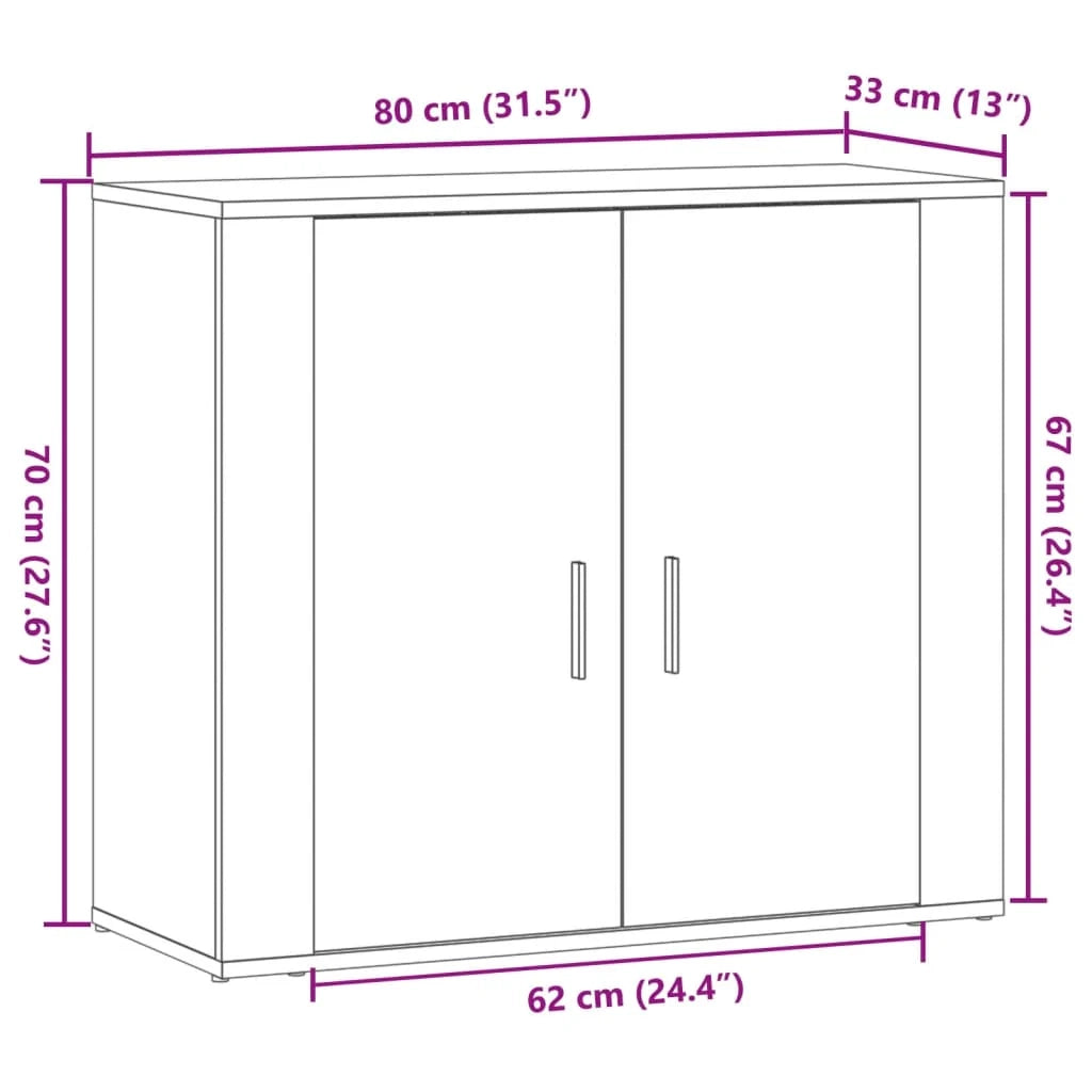 Buffet credenza cassettiera armadio mobile contenitore organizer cucina soggiorno salotto legno vecchio 80 x 33 x 70 cm legno ingegnerizzato marrone 02_0036611
