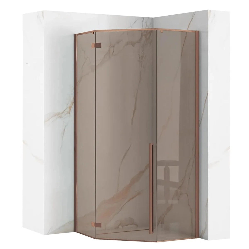 Cabina Doccia Diamond 90x90 Copper Brush con piatto doccia Diamond
