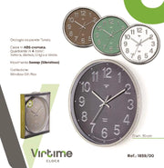 1 Pezzo Orologio da Parete Cromato Fondo Colorato 30 cm 4 Colori