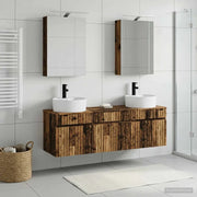 Set di Armadi da Bagno 5 pcs Legno antico 50 x 14,5 x 70 cm 3406597