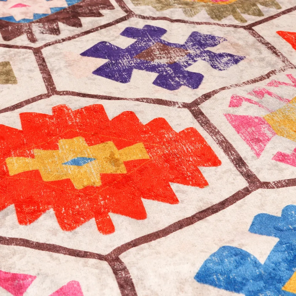 Tappeto Lavabile Multicolore 80x150 cm 136579