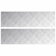 Gradini per Scale 2 pz | Tappetini per scale autoadesivi Argento 70 x 20 cm Alluminio