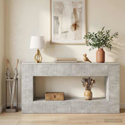 Tavolo consolle Grigio Cemento 155 x 29 x 74 cm 899889