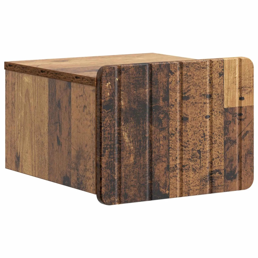 Mobiletto da notte a muro Legno antico 33 x 34,5 x 24 cm 898271