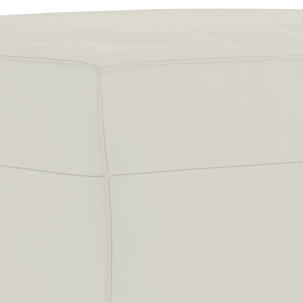 Set di Divani 3 pz con Cuscini Crema in Velluto