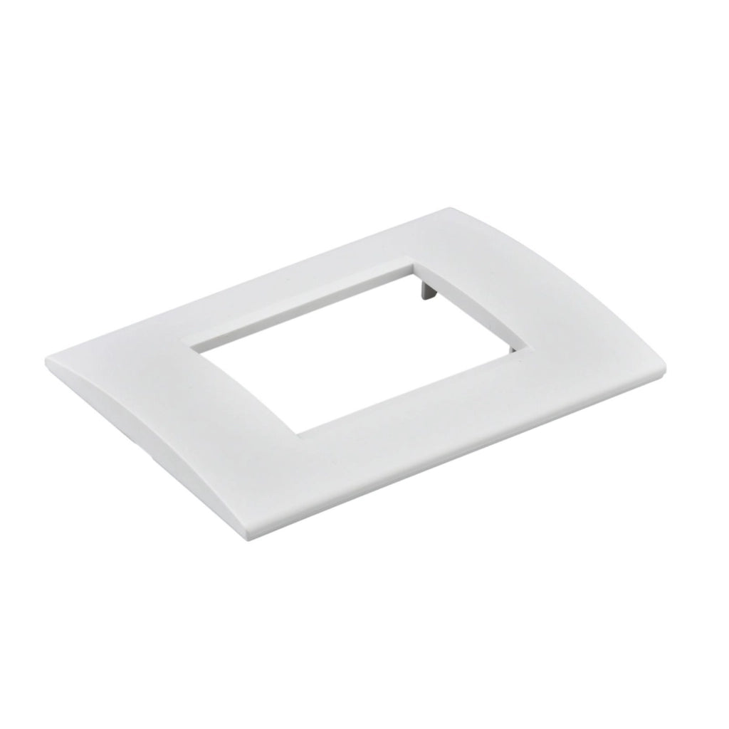 Placca Plastica Quadrata MBL 3M Bianco Compatibile Bticino Living BLN89301