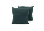 Coppia Cuscini Arredo Imbottiti Tessuto Ottoman In Tinta Unita Colore Verdone 08 - 60x60 - Verdone 08