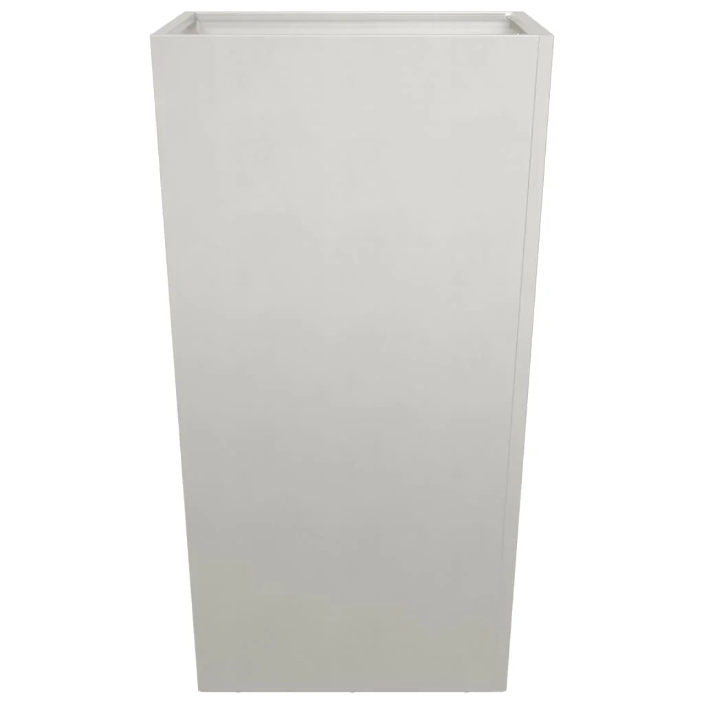 Fioriera rialzata per piante fiori giardino terrazze set da 2 45 x 45 x 75 cm acciaio inox grigio chiaro 02_0038983