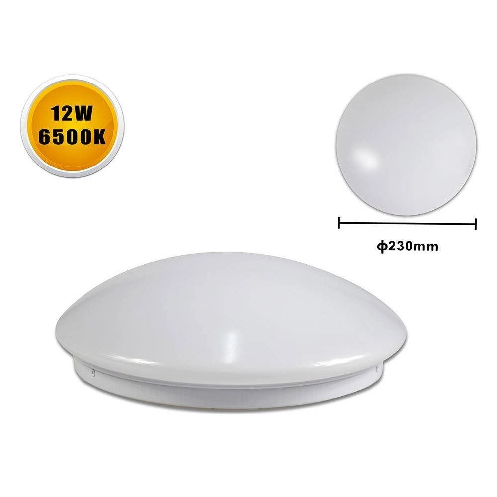 Trade Shop - Plafoniera Da Soffitto Bianca 12 Watt 24 Led Small Luce 3000k 4000k 6500k C-01-s - -bianco Freddo      -