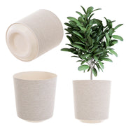 Vaso da fiori KADAX, vaso da fiori, coperchio in plastica, crema, 25 cm