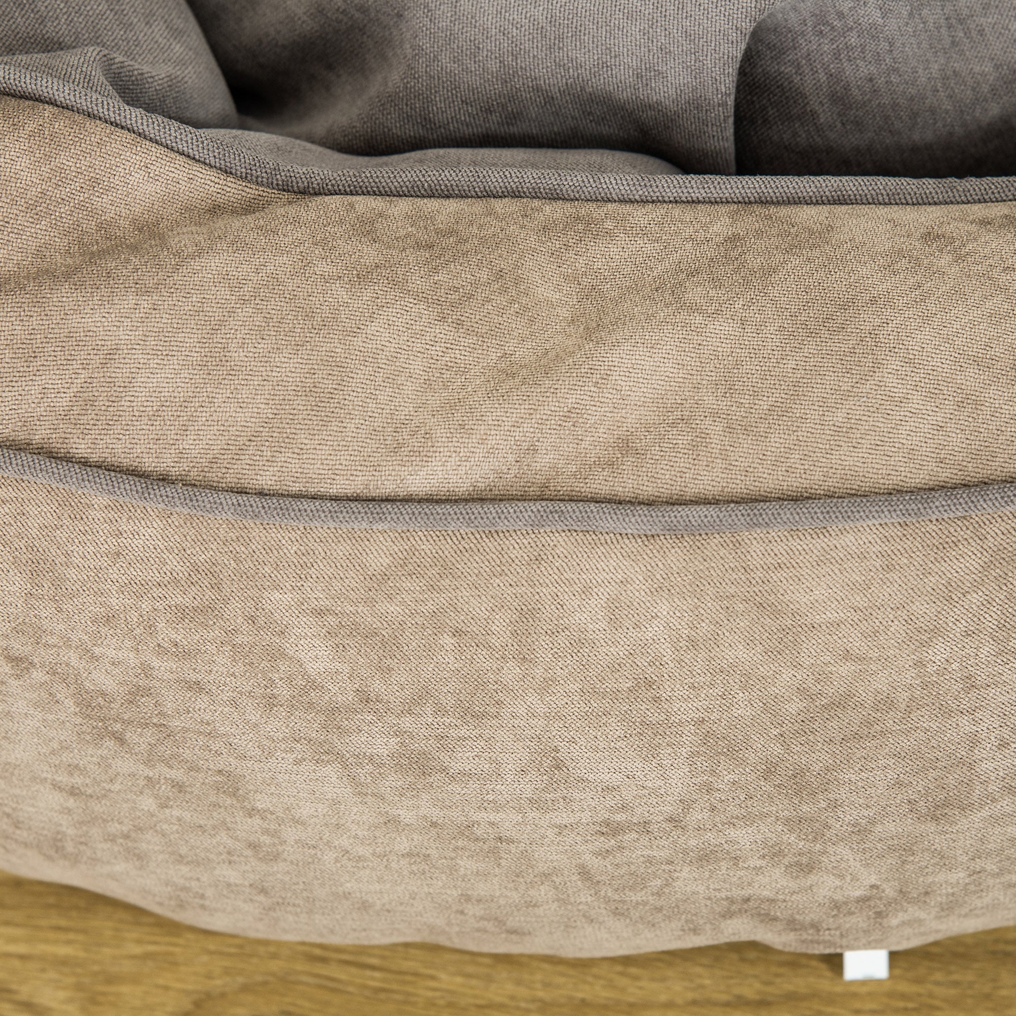 Cuccia Imbottita per Cani e Gatti 85x85x35 cm in Tessuto Grigio