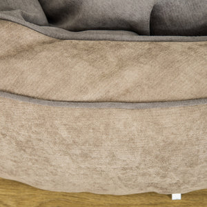 Cuccia Imbottita per Cani e Gatti 85x85x35 cm in Tessuto Grigio