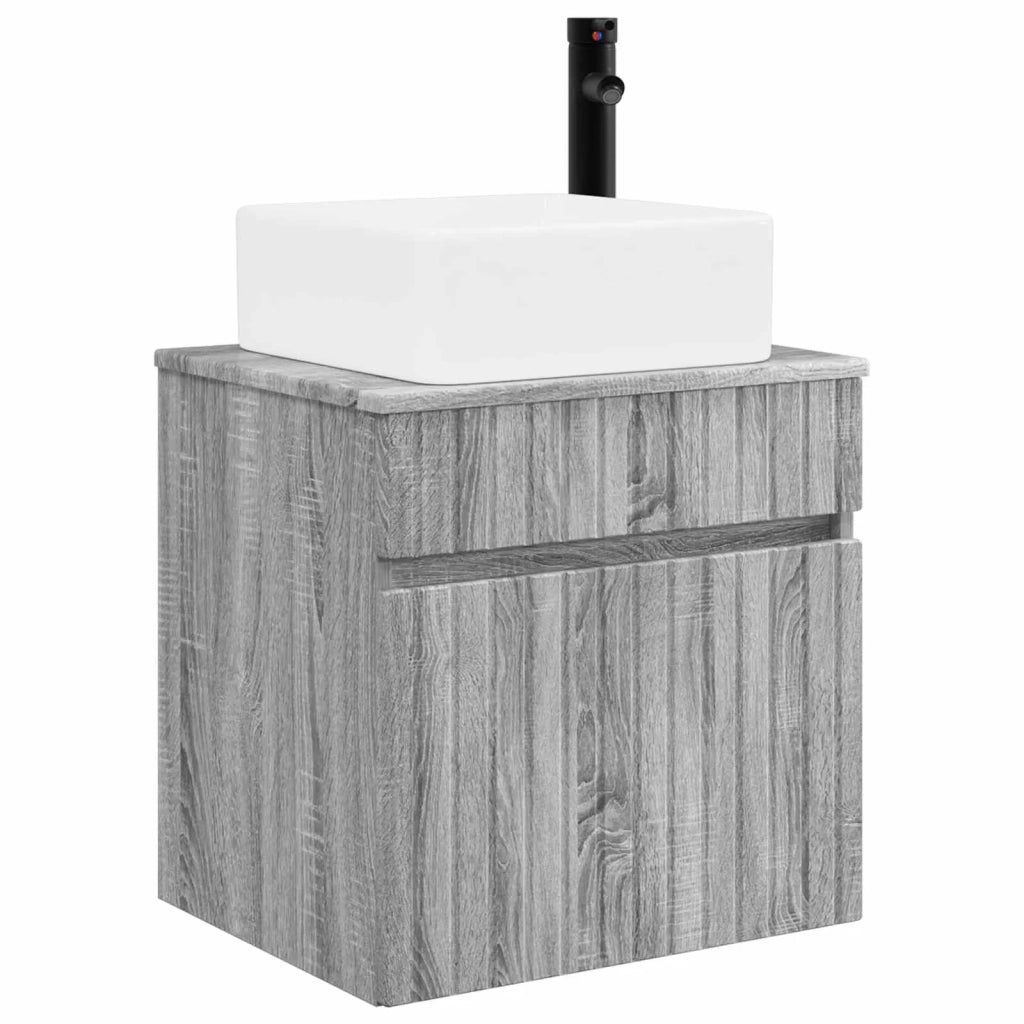 Mobile lavabo da parete Sonoma grigio 49 x 41 x 63 cm 890568