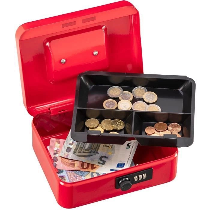 Portamonete - BURG WACHTER - Money Code 5020 Rosso - Apertura a codice, acciaio rosso