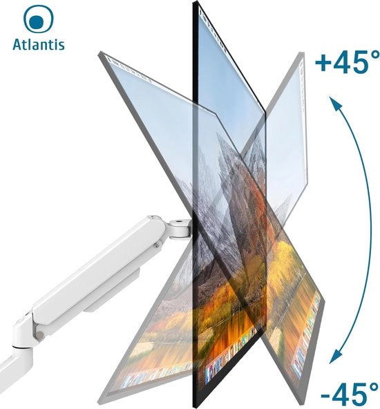 Sostegno e braccio per monitor PC da 13 a 30 pollici - massimo 9 kg - regolabile e rotativo - VESA 75/100 - rotazione 360°