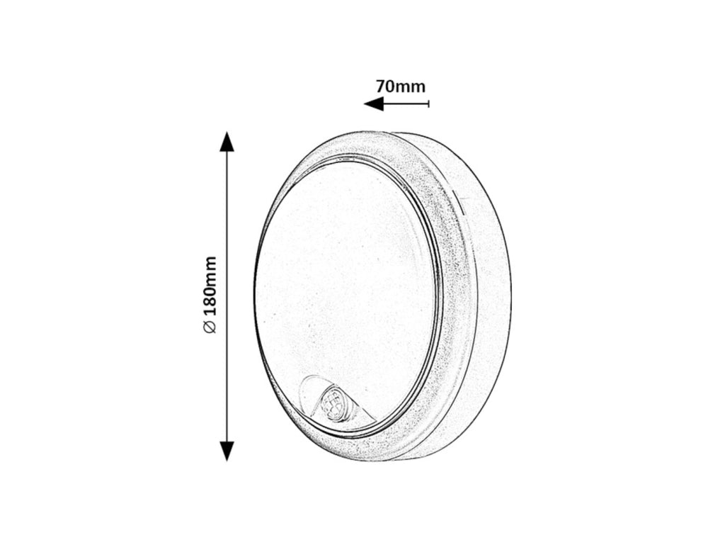 Applique esterna LED 15W sensore movimento IP54 nero Rabalux
