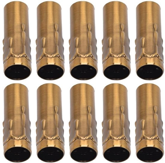 Set di 10 Accessori per Lampada a Soffitto, Includente Fusto, Bocchetta E14, Cristalli e Corone, con Disegno a Cristalli e Modello di Soffitto Metallico