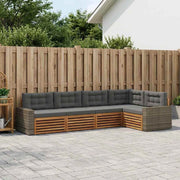 Set di divani da esterno 5 pz Naturale e Antracite Poliestere 3383370