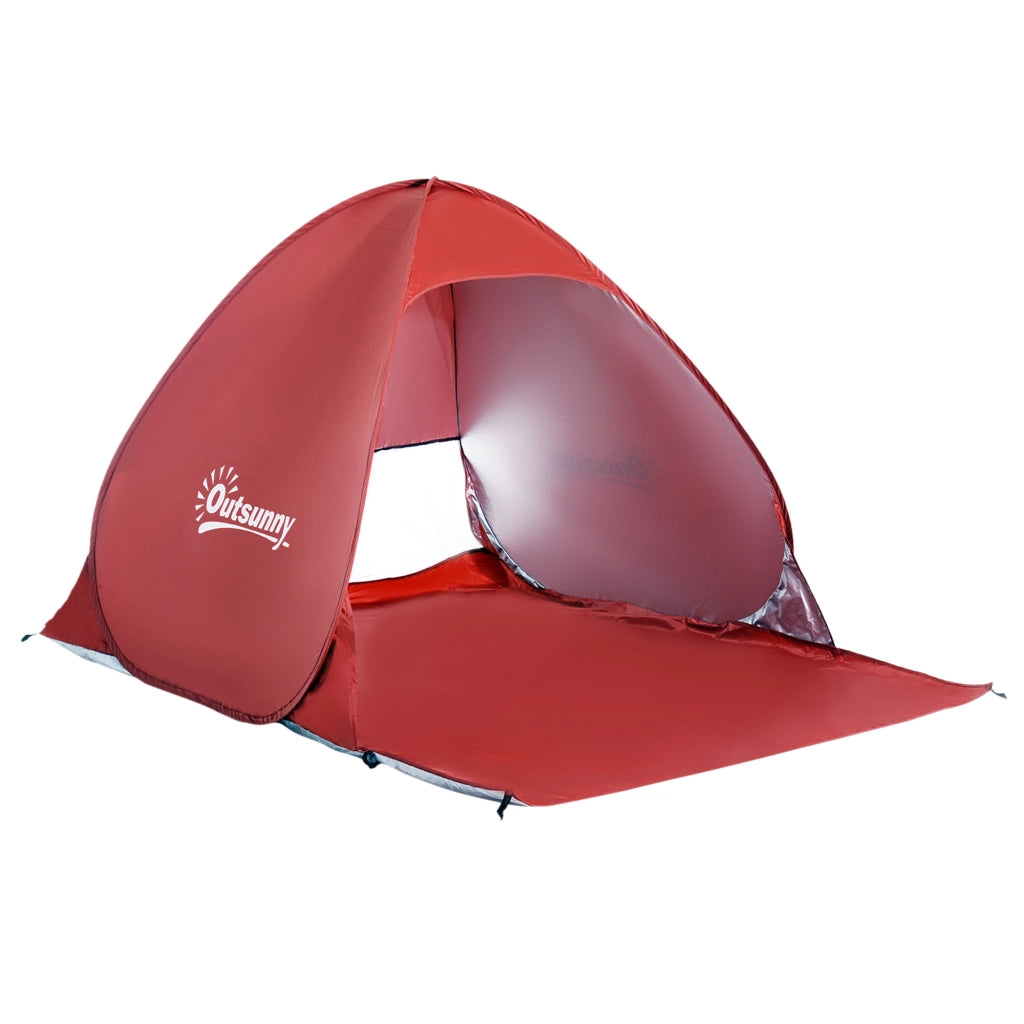 Tenda da campeggio pop-up ¨C zephmum ¨C rosso, poliestere, 200x150x119 cm