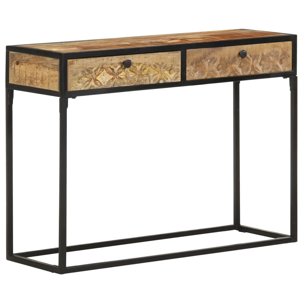 Tavolo Consolle 100x35x75 cm in Legno Massello di Mango cod mxl 54784