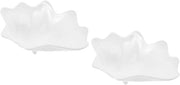 Set di 2 Piastre Ceramica Bianche a Granaio per Erbe - Portafrutta Decorativa per Piatti e Frutta