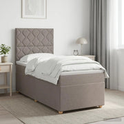 Letto box spring con materasso Tortora 90 x 200 cm Tessuto 3455270