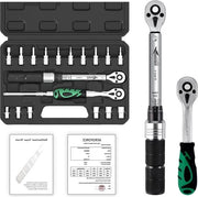Set di chiavi per bicicletta 1/4 pollice 19 pezzi (50-250 Nm) con doppia rotazione regolabile