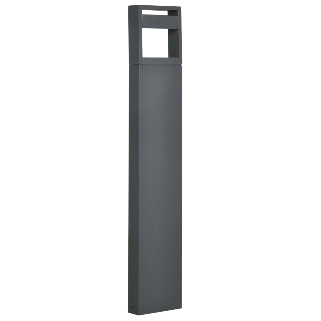 Lampada da giardino LED 8W, luce bianco caldo, angolo regolabile, IP65, alluminio, grigio scuro