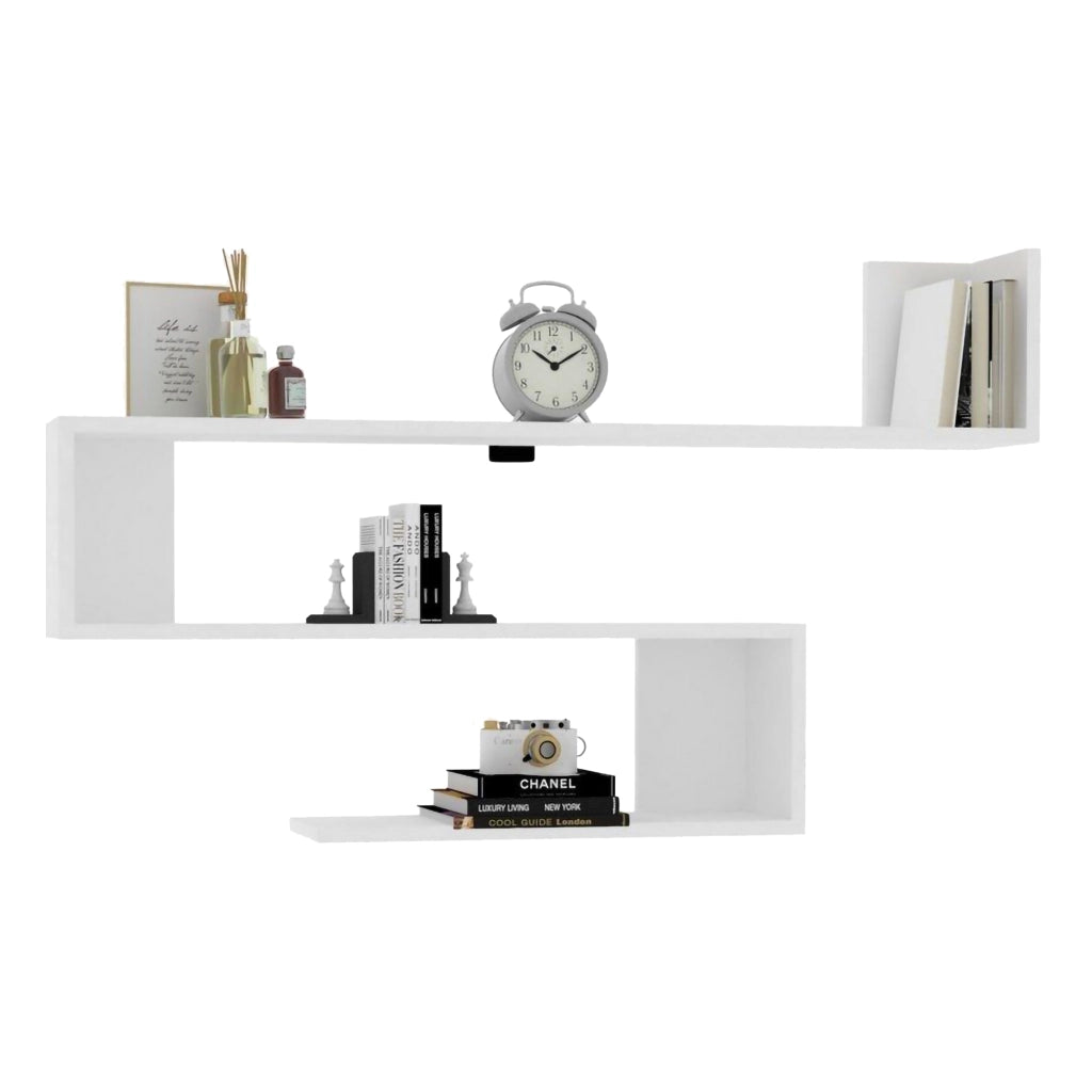 Deliceto, Mensola 3 Ripiani, 120x20x71h cm Bianco