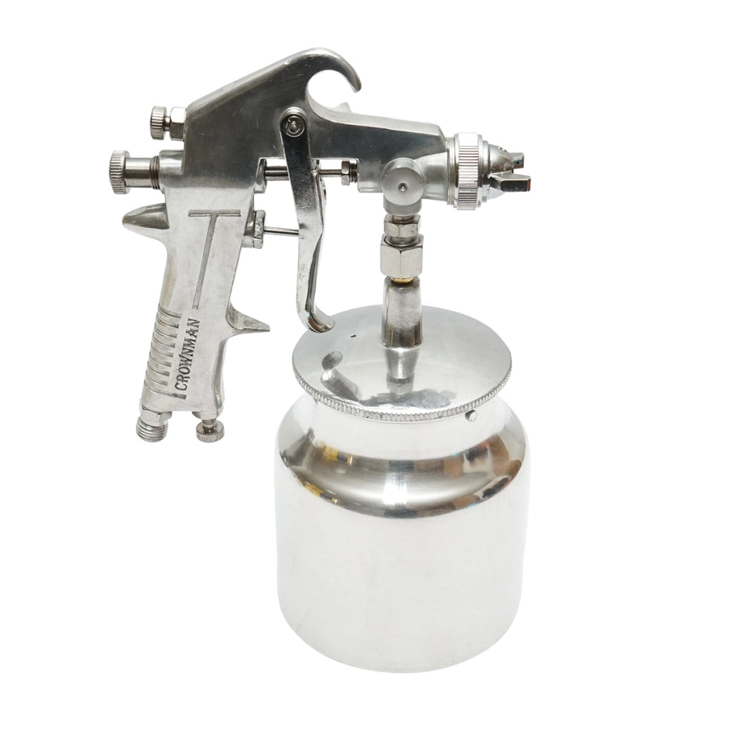 Pistola per verniciatura ad aria compressa da 750 ml, consumo aria 3,5-8 CFM, ugello 1,5 mm, pressione max 5 bar Crownman