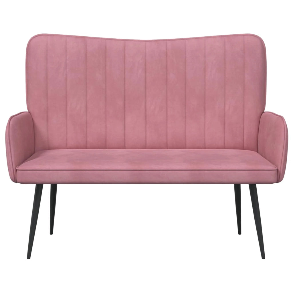 Sofa a Due Posti Rosa 115 x 61 x 87 cm Velluto